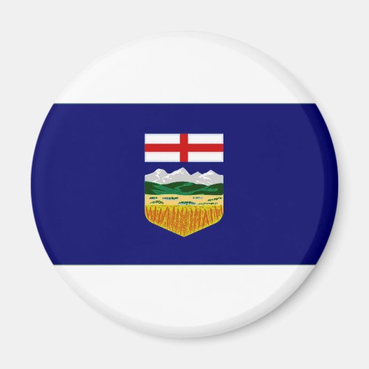 Aimant Drapeau Canada-Alberta (Devant)