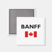 Aimant Drapeau canadien de Banff Couleur claire (Recto/Verso)