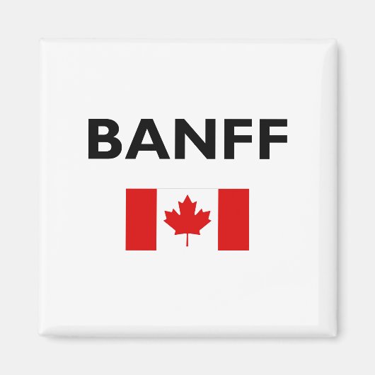 Aimant Drapeau canadien de Banff Couleur claire (Devant)