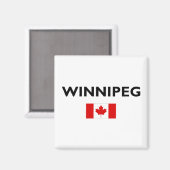 Aimant Drapeau canadien de Winnipeg Canada couleur claire (Recto/Verso)