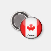 Aimant Drapeau canadien et Canada - Amateurs de voyages e (Recto/Verso)