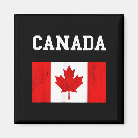 Aimant Drapeau canadien Feuille d'érable (Devant)