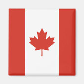Aimant Drapeau canadien (Feuille d'érable) (Canada) (Devant)