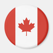 Aimant Drapeau canadien patriotique (Devant)