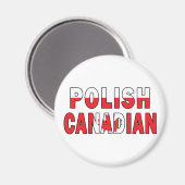 Aimant Drapeau canadien polonais (Recto/Verso)