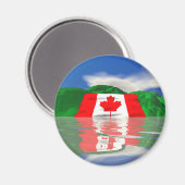 Aimant Drapeau canadien Terre (Recto/Verso)