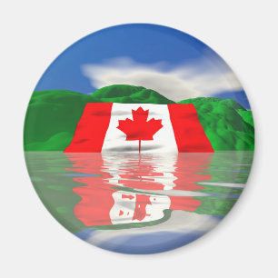 Aimant Drapeau canadien Terre
