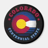 AIMANT DRAPEAU CENTENAIRE D'ÉTAT DE COLORADO (Devant)