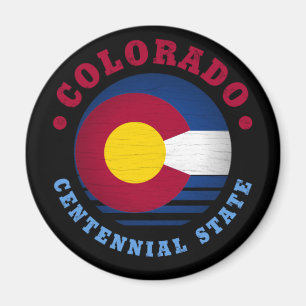 AIMANT DRAPEAU CENTENAIRE D'ÉTAT DE COLORADO