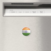 Aimant Drapeau Cercle Brillant d'Inde (In Situ (Lave-vaisselle))