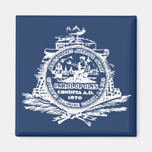 Aimant Drapeau Charleston, SC (Devant)