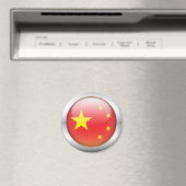 Aimant Drapeau chinois "Orb" (In Situ (Lave-vaisselle))