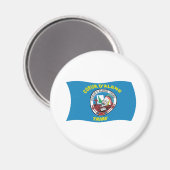 Aimant Drapeau Coeur d'Alene (Recto/Verso)