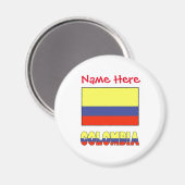 Aimant Drapeau colombien Personnalisation rouge (Recto/Verso)