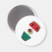 Aimant Drapeau Conga Mexique (Recto/Verso)