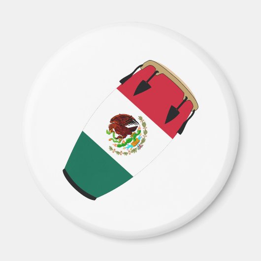 Aimant Drapeau Conga Mexique (Devant)