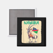 Aimant Drapeau Cool de Namibie avec Graphique d'Animal Ge (Recto/Verso)