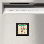Aimant Drapeau Cool de Namibie avec Graphique d'Animal Ge (In Situ (Lave-vaisselle))