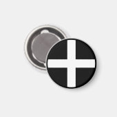 Aimant Drapeau cornique St Piran (Recto/Verso)