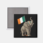 Aimant Drapeau Côte d'Ivoire Eléphant Ivoirien (Recto/Verso)