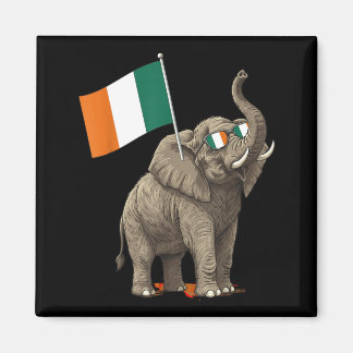 Aimant Drapeau Côte d'Ivoire Eléphant Ivoirien