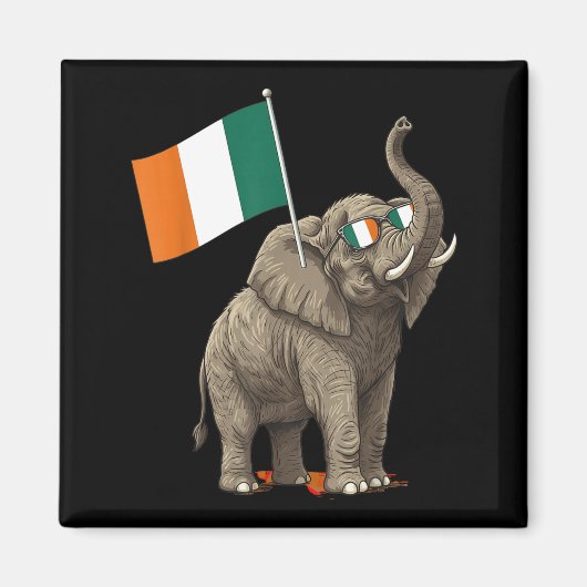 Aimant Drapeau Côte d'Ivoire Eléphant Ivoirien (Devant)