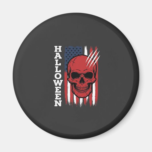 Aimant Drapeau crâne Halloween Vector Design_1 (Devant)