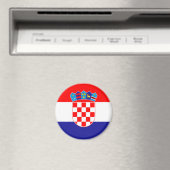 Aimant Drapeau croate avec armoiries (In Situ (Lave-vaisselle))
