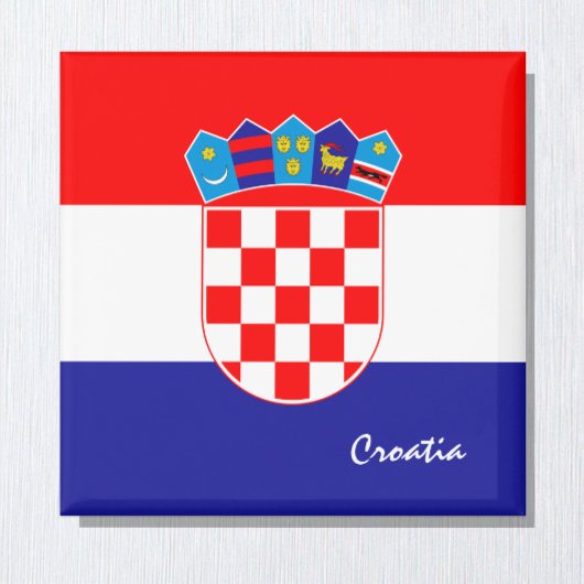 Aimant Drapeau croate et voyage en Croatie, vacances/spor