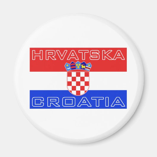 Aimant Drapeau croate Hrvatska (Devant)