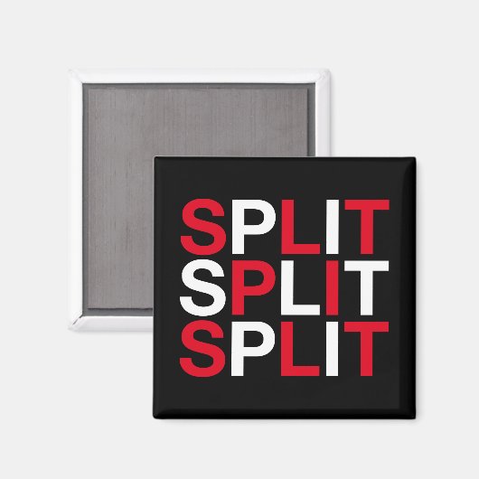 Aimant Drapeau croate SPLIT (Recto/Verso)
