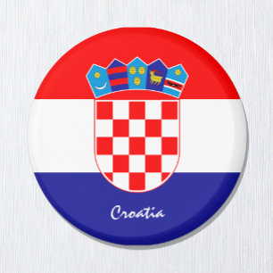 Aimant Drapeau croate & Voyage Croatie, vacances/sports