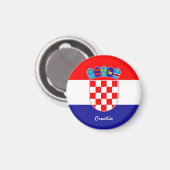 Aimant Drapeau croate & Voyage Croatie, vacances/sports (Recto/Verso)