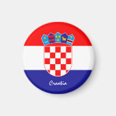 Aimant Drapeau croate & Voyage Croatie, vacances/sports (Devant)
