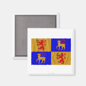 Aimant Drapeau d'agitation de Kalmar län (Recto/Verso)