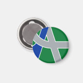 Aimant Drapeau d'Albany, Oregon (Recto/Verso)