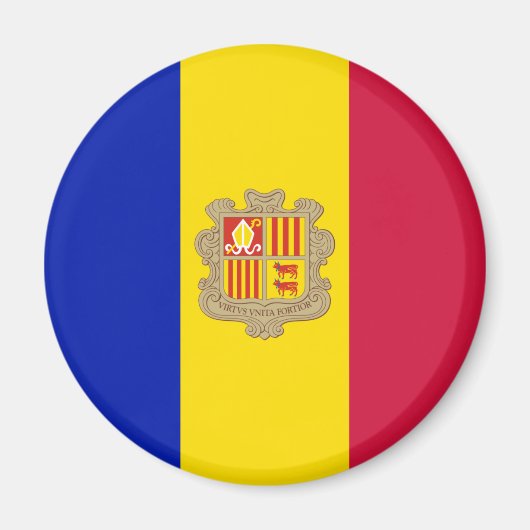Aimant Drapeau d'Andorre (Devant)