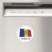 Aimant drapeau d'Andorre avec nom (In Situ (Lave-vaisselle))