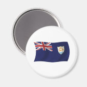 Aimant Drapeau d'Anguilla (Recto/Verso)