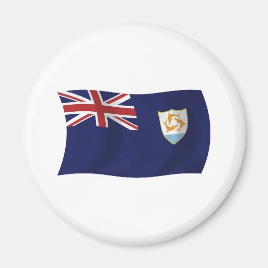 Aimant Drapeau d'Anguilla (Devant)