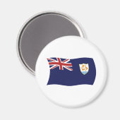 Aimant Drapeau d'Anguilla (Recto/Verso)