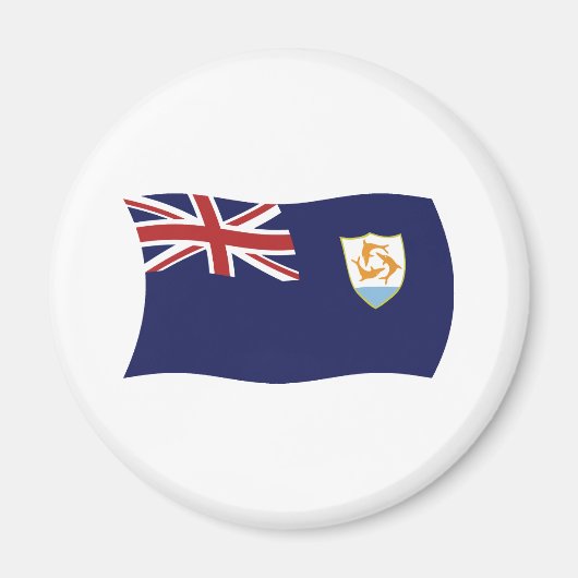 Aimant Drapeau d'Anguilla (Devant)