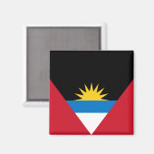 Aimant Drapeau d'Antigua-et-Barbuda (Recto/Verso)