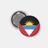 Aimant Drapeau d'Antigua-et-Barbuda (Recto/Verso)