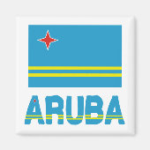 Aimant Drapeau d'Aruba et Aruba (Devant)