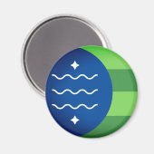 Aimant Drapeau de Bellingham, Washington (Recto/Verso)