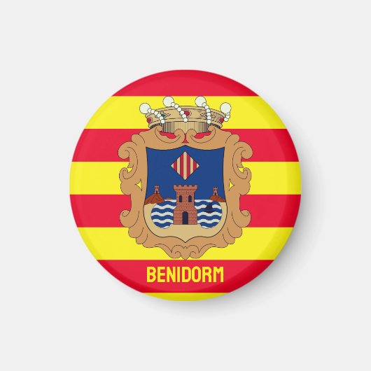Aimant Drapeau de Benidorm - Comunidad Valenciana (ESP) (Devant)