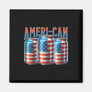 Aimant Drapeau de bière drôle américain patriotique 4 jui