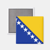 Aimant Drapeau de Bosnie-Herzégovine (Recto/Verso)