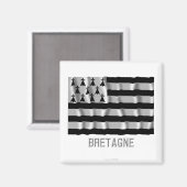 Aimant Drapeau de Bretagne avec nom (Recto/Verso)